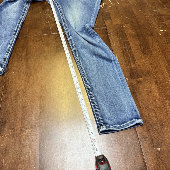 Miss Me Jeans 32x31.5 Curvy Skinny Star Bling Gem Cowgirl Stretch Relax - Picture 12 of 12